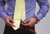 Yellow Pointed Neck Tie